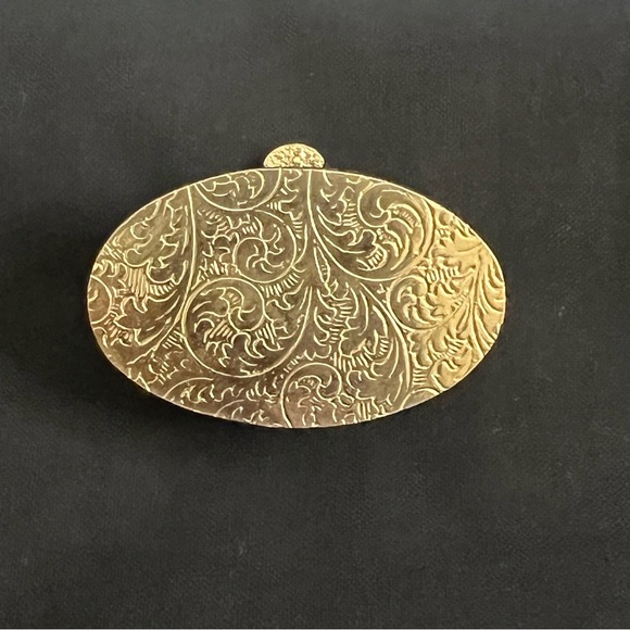 Stone & Brass (?) Oval Box - Picture 5 of 10